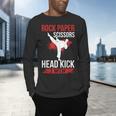 Rock Paper Scissors Head Kick I Win Muay Thai Men's Long Sleeve T-Shirt