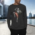 Skeleton Muay Thai Boxing Karate Kickboxing Martial Arts Men's Long Sleeve T-Shirt