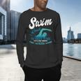 Swim Coach Swimming Lesson Sport Professional Instructor Men's Long Sleeve T-Shirt