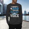 Swim Dad Voice Swimming Dad Of A Swimmer Father Men's Long Sleeve T-Shirt