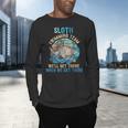 Swimmer Swim Sloth Swimming Team Retro Men's Long Sleeve T-Shirt Swimmer Swim Sloth Swimming Team Retro Men's Long Sleeve T-Shirt