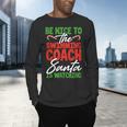 Swimming Coach Christmas Xmas Swimming Santa Men's Long Sleeve T-Shirt Swimming Coach Christmas Xmas Swimming Santa Men's Long Sleeve T-Shirt