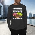 Swimming Donut Men Women Swimmer Sports Athlete Men's Long Sleeve T-Shirt Swimming Donut Men Women Swimmer Sports Athlete Men's Long Sleeve T-Shirt