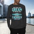 Swimming Parent Swimmer Mom Dad My Favorite Swim Meet Men's Long Sleeve T-Shirt