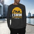 Swimming Swimmer Swim Team So I Don't Punch Men's Long Sleeve T-Shirt
