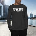 Swimming For Swimmers Competitive Athletes Men's Long Sleeve T-Shirt Swimming For Swimmers Competitive Athletes Men's Long Sleeve T-Shirt