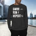 Swimrun Endurance Sports Swimming Running Swim Run Men's Long Sleeve T-Shirt