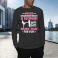 Never Underestimate A Woman Thai Boxing Muay Thai Fighter Men's Long Sleeve T-Shirt
