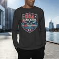 USA Canoe Kayak Paddling American Flag Emblem Men's Long Sleeve T-Shirt