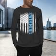 USA Flag Swimming Swim American Swimmer Men's Long Sleeve T-Shirt