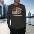 Women's Muay Thai Martial Arts Fighter Retro Vintage Sunset Graphic Men's Long Sleeve T-Shirt