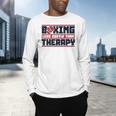 Boxing Less Costly Than Therapy Muay Thai Boxing Men's Long Sleeve T-Shirt Boxing Less Costly Than Therapy Muay Thai Boxing Men's Long Sleeve T-Shirt