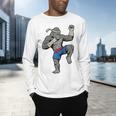 Gorilla Muay Thai Combat Sport Fighter Martial Arts 8 Limbs Raglan Baseball Tee Men's Long Sleeve T-Shirt Gorilla Muay Thai Combat Sport Fighter Martial Arts 8 Limbs Raglan Baseball Tee Men's Long Sleeve T-Shirt