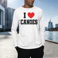 I Love Canoes Men's Long Sleeve T-Shirt I Love Canoes Men's Long Sleeve T-Shirt