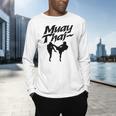 Muay Thai Boxing Martial Arts Fighter Men's Long Sleeve T-Shirt