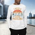 I Need A Good Paddling Retro Sunset Canoe Raglan Baseball Tee Men's Long Sleeve T-Shirt