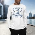 Pool Adult Poolside Drinking Club Summer Swimming Pool Party Men's Long Sleeve T-Shirt Pool Adult Poolside Drinking Club Summer Swimming Pool Party Men's Long Sleeve T-Shirt