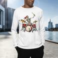 Skeleton Drummer Skull Drum Kit Halloween Men's Long Sleeve T-Shirt Skeleton Drummer Skull Drum Kit Halloween Men's Long Sleeve T-Shirt