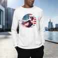 Swimming United States Apparel American Flag Swimming Men's Long Sleeve T-Shirt Swimming United States Apparel American Flag Swimming Men's Long Sleeve T-Shirt