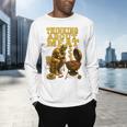 Thinking About Meat BBQ Dad Humor Raglan Baseball Tee Men's Long Sleeve T-Shirt