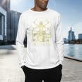 Vitruvian Drummer Drum Kit Music Lover Musician Men Raglan Baseball Tee Men's Long Sleeve T-Shirt