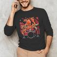 Animal Octopus Musician Drum Kit Octopus Drummer Men's Long Sleeve T-Shirt Animal Octopus Musician Drum Kit Octopus Drummer Men's Long Sleeve T-Shirt