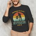 Bbq Dad Cooler Retro Barbecue Grill Fathers Day Daddy Papa Men's Long Sleeve T-Shirt