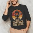 BBQ Dad Stand Back Dad Is Grilling Men's Long Sleeve T-Shirt
