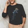 Beautiful Colors Swimming Hammerhead Shark Lovers Men's Long Sleeve T-Shirt