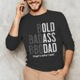 Bold Badass BBQ Dad Gag Fathers Day Husband Birthday Men's Long Sleeve T-Shirt