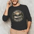 Born To Paddle Canoe Vintage Outdoor Adventure Men's Long Sleeve T-Shirt