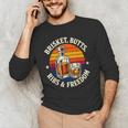 Brisket Butts Ribs And Freedom BBQ Dad Men's Long Sleeve T-Shirt Brisket Butts Ribs And Freedom BBQ Dad Men's Long Sleeve T-Shirt
