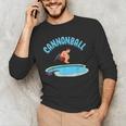Cannonball Swimming Pool Fun Diving Diver Swimmer Cool Men's Long Sleeve T-Shirt
