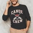 Canoe Crew Paddling Team Retro Graphic Men's Long Sleeve T-Shirt
