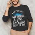 A Day Without Swimming Is Like Swimming Swimmer T-Shirt Men's Long Sleeve T-Shirt