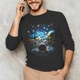 Drum Kit Percussionist Drummer Van Gogh Drums Men's Long Sleeve T-Shirt Drum Kit Percussionist Drummer Van Gogh Drums Men's Long Sleeve T-Shirt