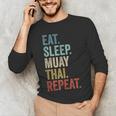 Eat Sleep Muay Thai Repeat Thai Boxing Men's Long Sleeve T-Shirt Eat Sleep Muay Thai Repeat Thai Boxing Men's Long Sleeve T-Shirt