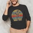 Great Muay Thai Kickboxing Martial Artist Thailand Men's Long Sleeve T-Shirt
