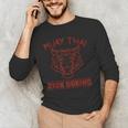 Great Muay Thai Tiger Kickboxing Martial Artist Men's Long Sleeve T-Shirt