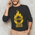 Grill Legend King Of The Backyard BBQ Dad Humor Chef Men's Long Sleeve T-Shirt