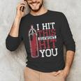 I Hit This So I Won't Hit You Kickboxer Fan Muay Thai Boxing Men's Long Sleeve T-Shirt
