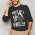 I'm Just A Drinker With A Smoking Problem Grilling BBQ Dad Men's Long Sleeve T-Shirt I'm Just A Drinker With A Smoking Problem Grilling BBQ Dad Men's Long Sleeve T-Shirt