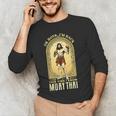 Jesus Knows Muay Thai Boxing Kickboxing MMA Men's Long Sleeve T-Shirt