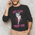 Just a Girl Who Loves Muay Thai Kids Girls Men's Long Sleeve T-Shirt Just a Girl Who Loves Muay Thai Kids Girls Men's Long Sleeve T-Shirt