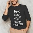 Keep Calm And Swim Faster Swimming T-Shirt Men's Long Sleeve T-Shirt Keep Calm And Swim Faster Swimming T-Shirt Men's Long Sleeve T-Shirt