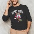 Muay Thai Art For Girls Kids Women Mixed Martial Arts Men's Long Sleeve T-Shirt