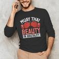 Muay Thai Beauty In Brutality Muay Thai Men's Long Sleeve T-Shirt Muay Thai Beauty In Brutality Muay Thai Men's Long Sleeve T-Shirt