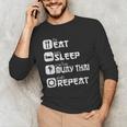 Muay Thai Boxing Thai Boxer Thai Kickboxing Men's Long Sleeve T-Shirt