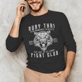 Muay Thai Thai Boxing Kickboxing Men's Long Sleeve T-Shirt Muay Thai Thai Boxing Kickboxing Men's Long Sleeve T-Shirt