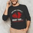 Muay Thai Boxing Teacher Kickboxing Martial Arts Instructor Men's Long Sleeve T-Shirt